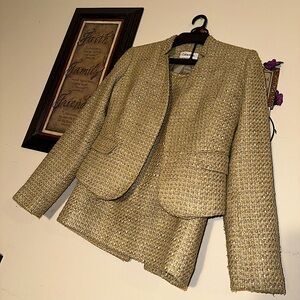 Tweed Blazer and Skirt Set